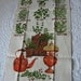 Vintage Linen Towel Herbs Tea Kettle Print All Linen Label Unused Stevens Linen Inc Webster Mass