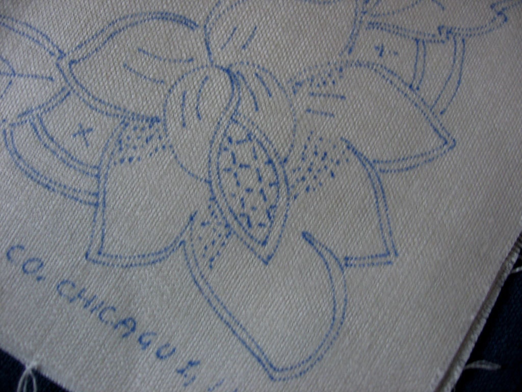 Stamped Linen Embroidery Vintage Linen Napkins Set of Ten To