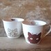 Mug Pair Kitty Cat and Tabby Teacups
