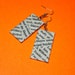 Buffy the Vampire Slayer Wordsmith Earrings. Upcycled Textual Literature Collage. Wood Base. Nickel Free.