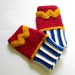 Geeky Gauntlets. Wonder Woman Inspired Wristwarmers. Superhero Fingerless Gloves. Super Hero Series. Crochet Justice League Comics Cosplay.