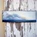 Seascape original oil painting thunderstorm clouds at sunset - Sinking Memories