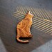 Cat brooch with Indian paisley pattern, cat jewelry, mandala jewelry, yoga jewelry, abstract jewelry, sacred jewelry