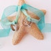 Starfish Ring Bearer Pillow with Ribbon- Beach Wedding