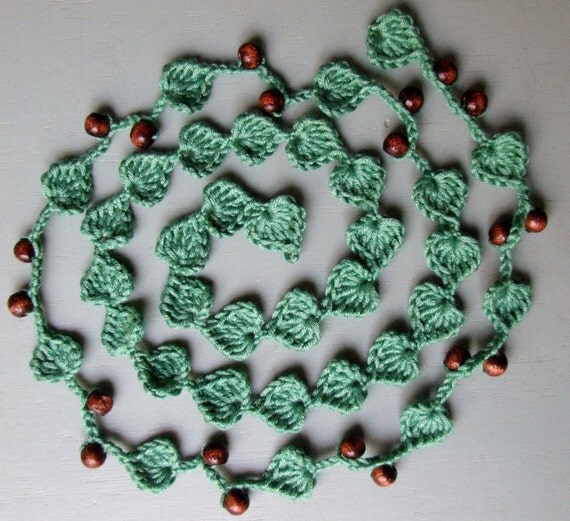 Crochet Lariat Pattern Leafy Vine INSTANT DOWNLOAD PDF from