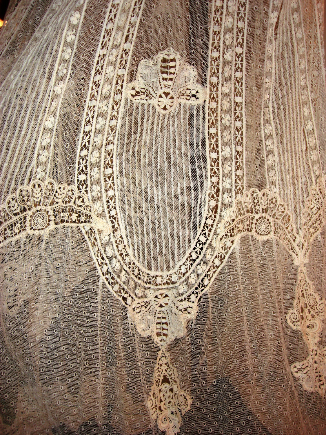 Circa 1930s handmade lace wedding skirtREDUCED