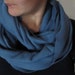 Steel Blue Jersey Infinity Scarf