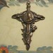 Bronze French Joan of Arc Thistle Cross