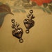 Sacred Heart Bronze Link- Set of Two
