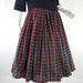 50s Red Blue Green Plaid Full Skirt - sm TREASURY ITEM