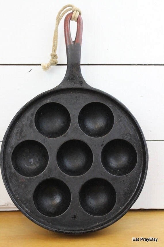Cast Iron Griswold Pan Ebelskiver Pan Aebelskiver Pan Apple