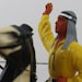 Vintage Rearing Pinto Horse Cochise set by Hartland Indian Vintage Toy