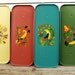 VIntage Dove Folk Art Trays TV Trays Set of Four Dove Drink Trays