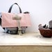 Soft Pastels Messenger Satchel by Camp Wilder Repurposed Army spring stripes