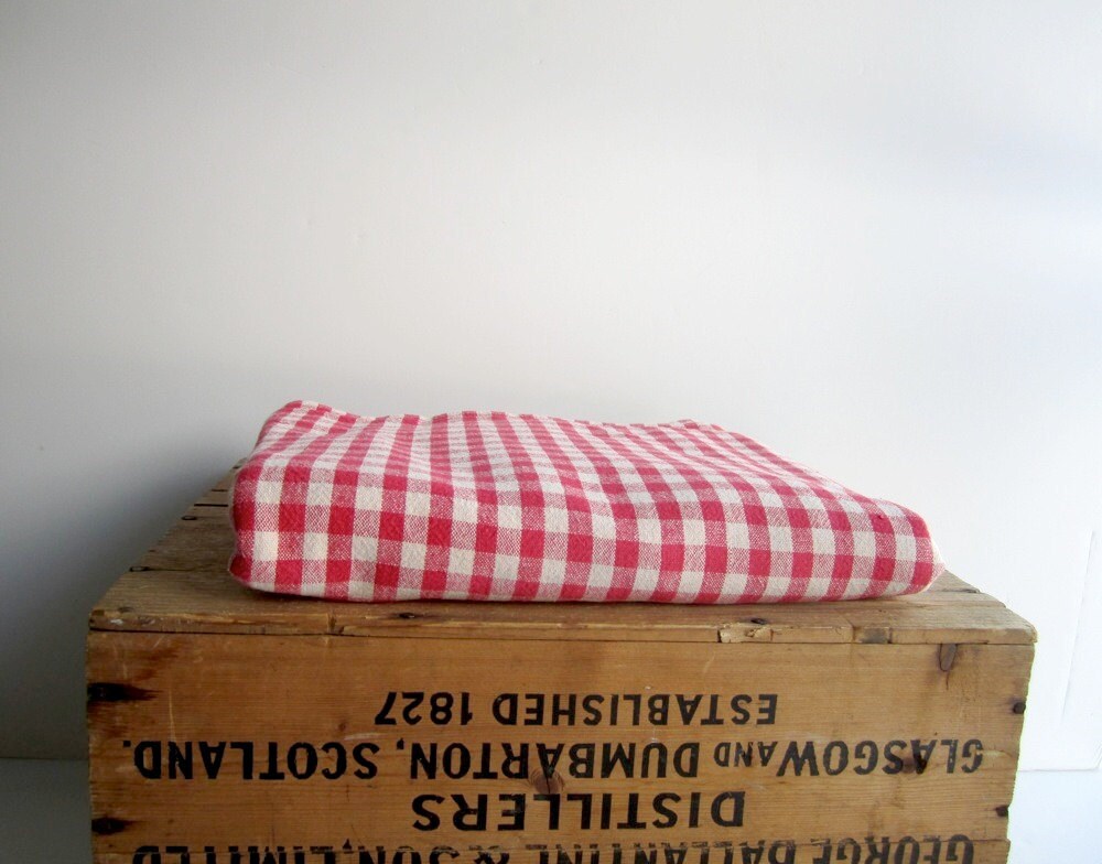 Gingham picnic Blanket