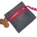 Small Square Felt Coin Purse - pewter grey felt - zipped - lined-UK Seller