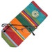Eye Glass Case - cotton canvas - button closure - deckchair stripes