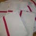 Vintage Tea Towel French Traditional Metis Red White X 6 Circa 1930's