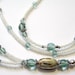 Green & Granite Glass Beaded Lanyard ID Badge Holder SRAJD