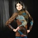 Brown&Blue Felted Jacket OOAK