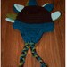 Dinosaur Earflap Hat- Newborn to Adult