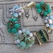 Lovely Handmade Vintage Emerald Island Victorian Charm Bracelet OOAK