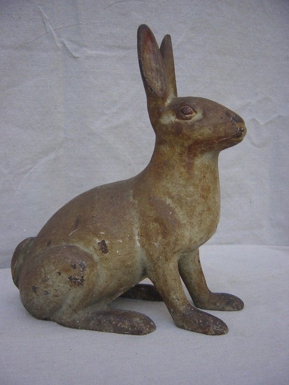 Antique Cast Iron Rabbit Doorstop