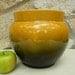 Vintage Antique Wardle Majolica Jardinere Planter Home Decor Yellow Ochre Olive Green