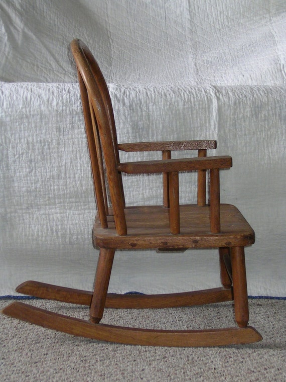 Antique Vintage Bentwood Child's Rocker / Rocking Chair