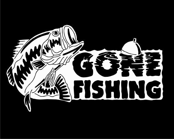 Download Items similar to Gone Fishing Bass - Vinyl Decal on Etsy
