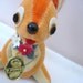Toy Rabbit Stuffed Bunny Plush Easter Bunny Velvet Butterscotch and Orange Tomi Made in Japan Treasury Item