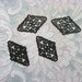 Laser Lace Filigree Plated Brass Component, Black (3)