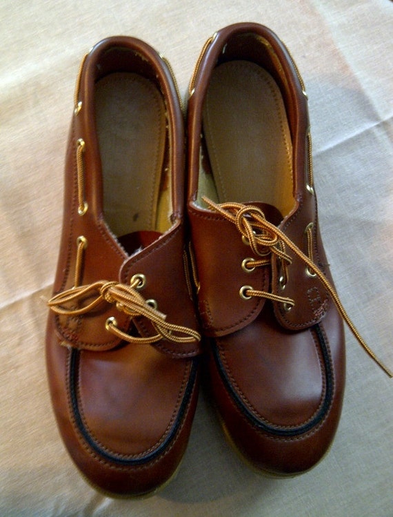 Vintage bowling shoes sperry top sider style boat style