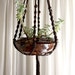 Hanging Macrame & Ceramic Planter in Brown