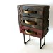 Industrial End Table - Repurposed WWI Antique Ammo Case - army green, military, side table, reuse, upcycle