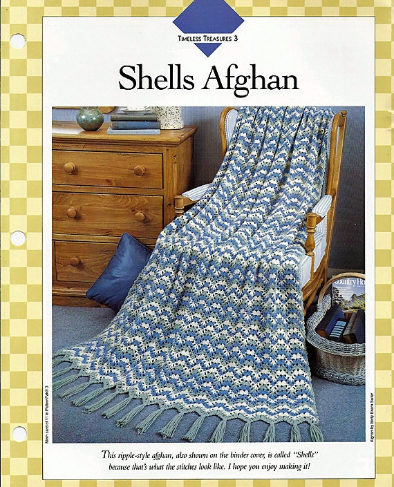 Shells Afghan Crochet Pattern 85030-I