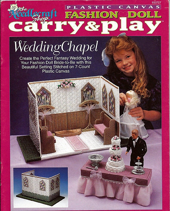 Fashion Doll Carry and Play Wedding Chapel Barbie Plastic