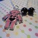 Pink LOVE Robot charm child Necklace charm Free ship STOCKING stuffer