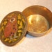 Solid Brass Round Trinket Box Enamel Owl Design India