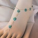 Blue Barefoot Sandals: Sexy Foot Jewelry, Beach Sandals, Destination Wedding, Bride Jewelry