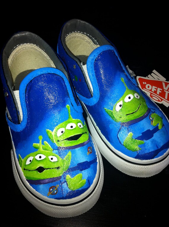 Items similar to Custom Hand Painted Shoes Aliens from Toy Story on Etsy