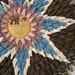 Vintage country scrap rag rug style chair seat cushion wall hanging star rustic cottage shabby farmhouse chic