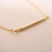Gold bar necklace