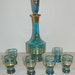 Blue Decanter with Six Glasses