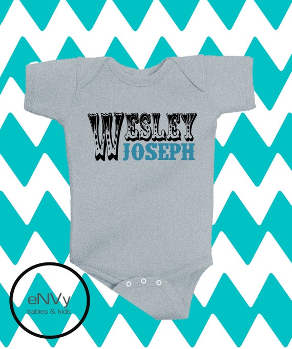 PERSONALIZED BABY BOY Name onesie. Perfect New Baby Gift.
