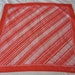 Vintage Burmel SOFT Cotton Scarf 50s Polka Dot Stripes Red Kerchief