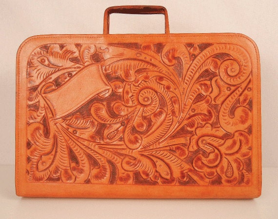 hand tooled briefcase