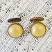 1950s vintage Cufflinks- Vintage antique Gold and Agate Cuff links