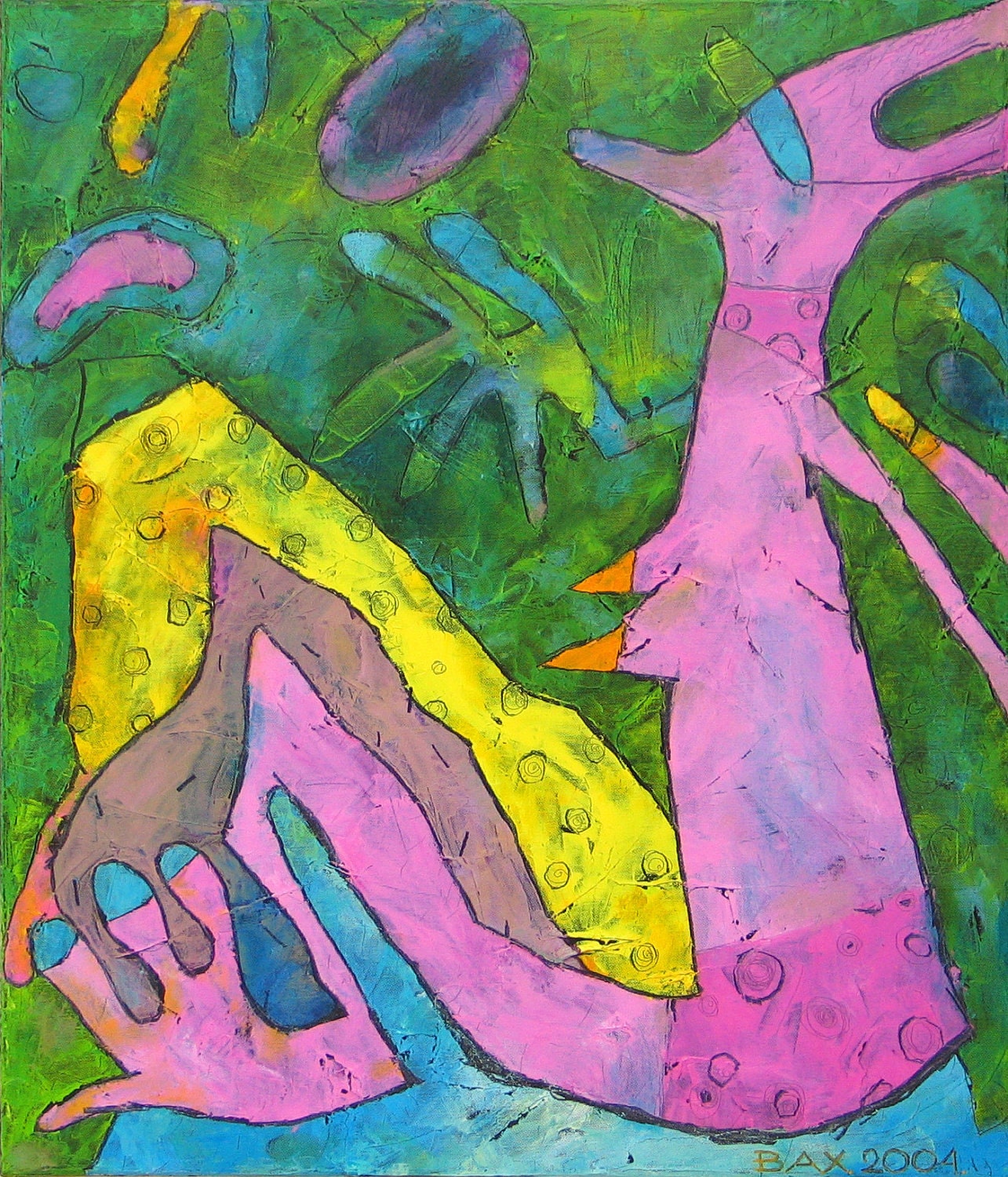 Abstract Art Original Oil Painting OUT on canvas