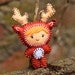 Felt Deer Costume Girl - Pocket Plush Toy